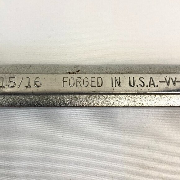 Craftsman 15/16" And 1" 12 Point Boxed End Wrench USA VV- 43929 - Picture 6 of 6